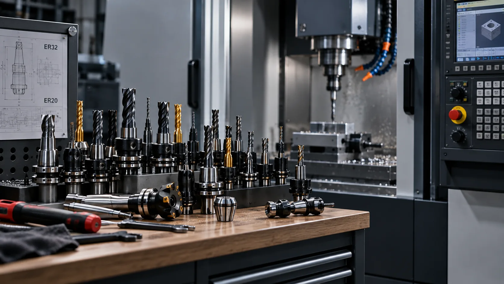 CNC machine in workshop